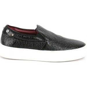 Maje Finyl Platform Slip On Sneakers Textured Patent Leather Red Lining New